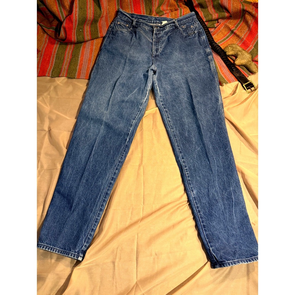 Vintage Rockies Rocky Mountain High Waisted Western Bareback Blue Jeans Sz 19/20